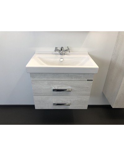 Тумба с раковиной Comforty Никосия 60 00004138879 подвесная Дуб белый