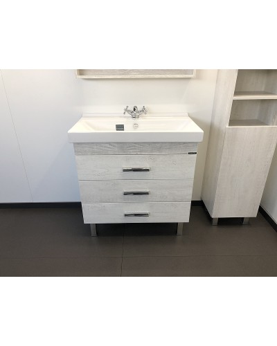 Тумба с раковиной Comforty Никосия 80Н 00004142204 Дуб белый