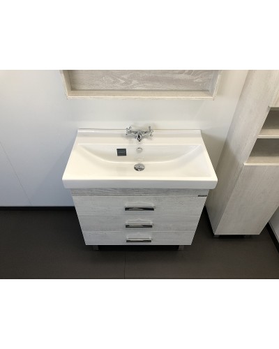 Тумба с раковиной Comforty Никосия 80Н 00004142204 Дуб белый