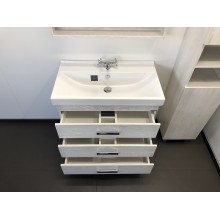 Тумба с раковиной Comforty Никосия 80Н 00004142204 Дуб белый