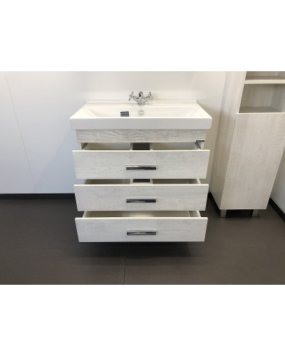 Тумба с раковиной Comforty Никосия 80Н 00004142204 Дуб белый