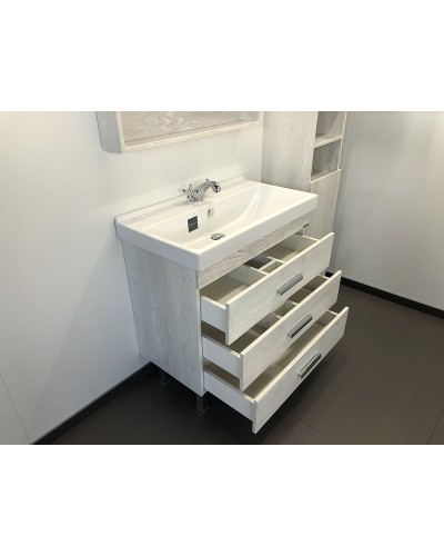 Тумба с раковиной Comforty Никосия 80Н 00004142204 Дуб белый