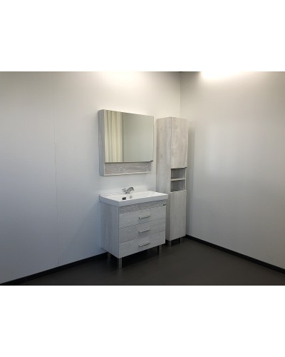 Тумба с раковиной Comforty Никосия 80Н 00004142204 Дуб белый