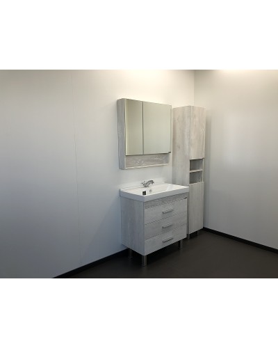 Тумба с раковиной Comforty Никосия 80Н 00004142204 Дуб белый