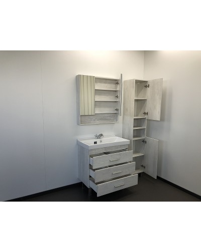 Тумба с раковиной Comforty Никосия 80Н 00004142204 Дуб белый