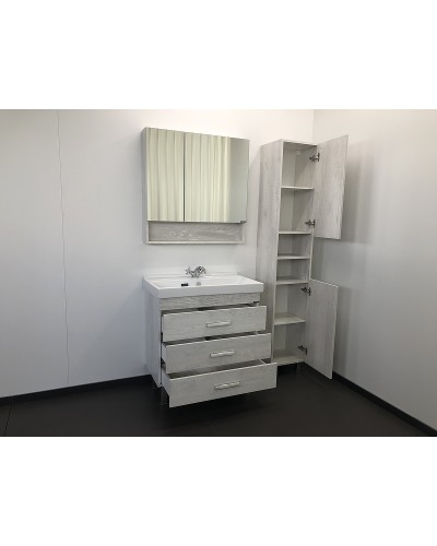 Тумба с раковиной Comforty Никосия 80Н 00004142204 Дуб белый