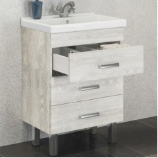 Тумба с раковиной Comforty Никосия 60Н 00004142203 Дуб белый