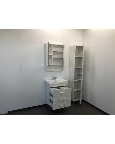 Тумба с раковиной Comforty Никосия 60Н 00004142203 Дуб белый