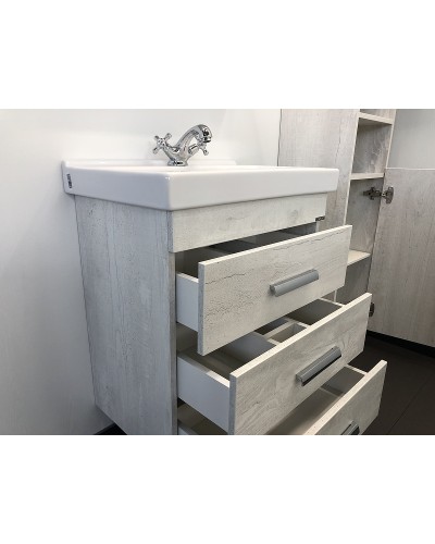 Тумба с раковиной Comforty Никосия 60Н 00004142203 Дуб белый
