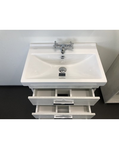 Тумба с раковиной Comforty Никосия 60Н 00004142203 Дуб белый