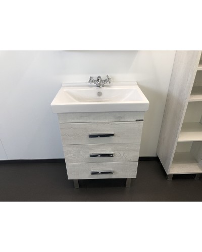 Тумба с раковиной Comforty Никосия 60Н 00004142203 Дуб белый