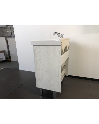 Тумба с раковиной Comforty Никосия 60Н 00004142203 Дуб белый