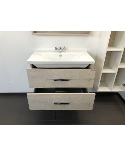 Тумба с раковиной Comforty Парма 80 00004143491 подвесная Дуб дымчатый