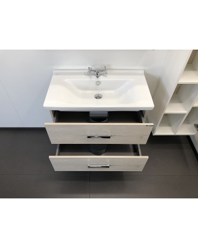 Тумба с раковиной Comforty Парма 80 00004143491 подвесная Дуб дымчатый