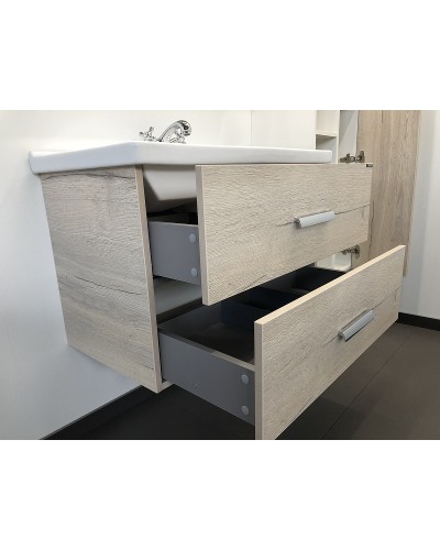 Тумба с раковиной Comforty Парма 80 00004143491 подвесная Дуб дымчатый