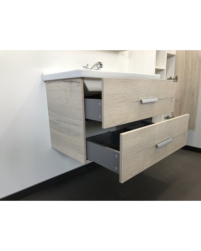 Тумба с раковиной Comforty Парма 80 00004143491 подвесная Дуб дымчатый