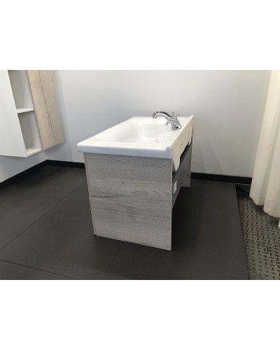 Тумба с раковиной Comforty Парма 80 00004143491 подвесная Дуб дымчатый