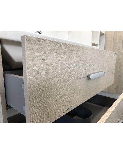 Тумба с раковиной Comforty Парма 80 00004143491 подвесная Дуб дымчатый