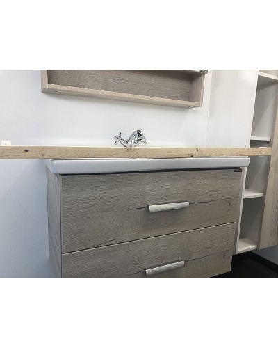 Тумба с раковиной Comforty Парма 80 00004143491 подвесная Дуб дымчатый