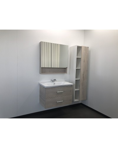 Тумба с раковиной Comforty Парма 80 00004143491 подвесная Дуб дымчатый