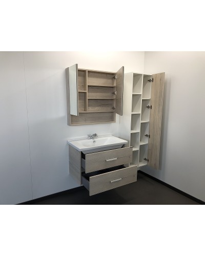 Тумба с раковиной Comforty Парма 80 00004143491 подвесная Дуб дымчатый