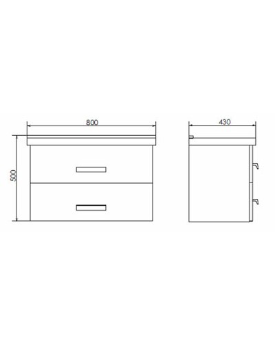 Тумба с раковиной Comforty Парма 80 00004143491 подвесная Дуб дымчатый