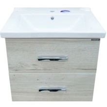 Тумба с раковиной Comforty Парма 60 00004143490 подвесная Дуб дымчатый