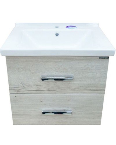 Тумба с раковиной Comforty Парма 60 00004143490 подвесная Дуб дымчатый