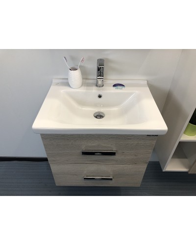 Тумба с раковиной Comforty Парма 60 00004143490 подвесная Дуб дымчатый