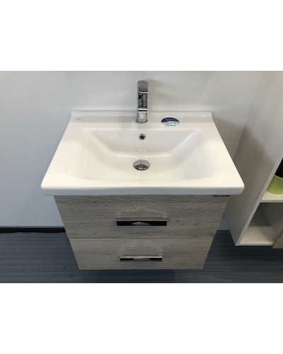 Тумба с раковиной Comforty Парма 60 00004143490 подвесная Дуб дымчатый