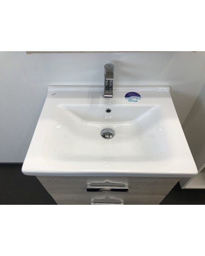 Тумба с раковиной Comforty Парма 60 00004143490 подвесная Дуб дымчатый