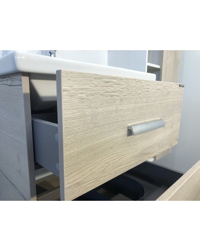 Тумба с раковиной Comforty Парма 60 00004143490 подвесная Дуб дымчатый