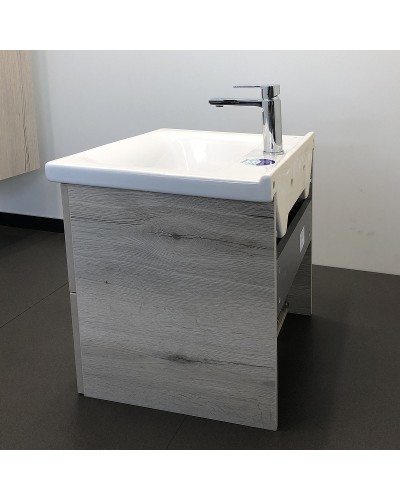 Тумба с раковиной Comforty Парма 60 00004143490 подвесная Дуб дымчатый