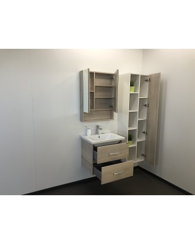 Тумба с раковиной Comforty Парма 60 00004143490 подвесная Дуб дымчатый