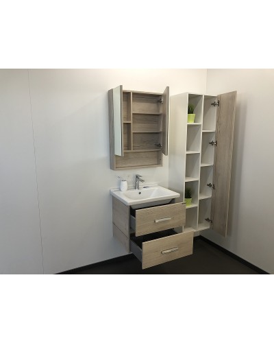 Тумба с раковиной Comforty Парма 60 00004143490 подвесная Дуб дымчатый