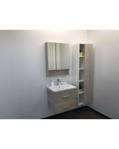 Тумба с раковиной Comforty Парма 60 00004143490 подвесная Дуб дымчатый