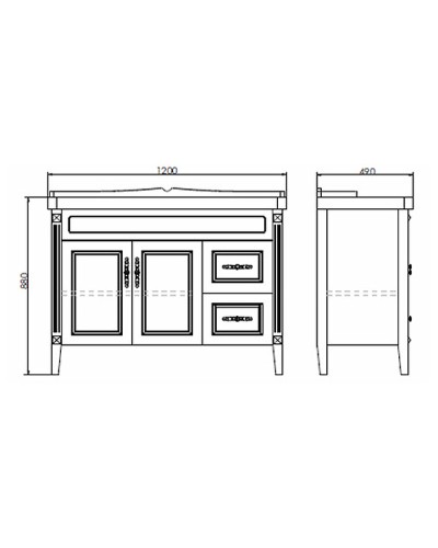 Тумба с раковиной Comforty Палермо 120 00004142367 Белая