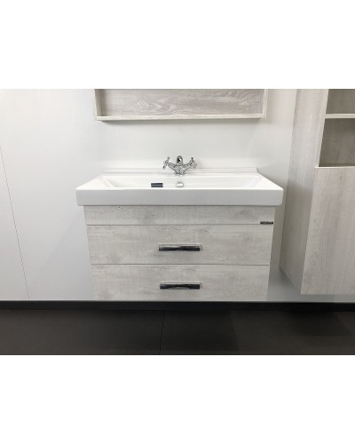 Тумба с раковиной Comforty Никосия 80 00004138839 подвесная Дуб белый