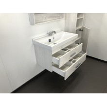 Тумба с раковиной Comforty Никосия 80 00004138839 подвесная Дуб белый