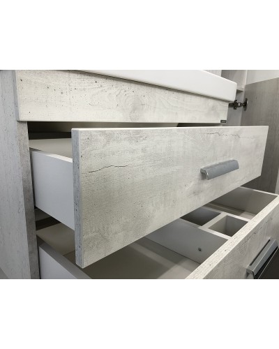 Тумба с раковиной Comforty Никосия 80 00004138839 подвесная Дуб белый