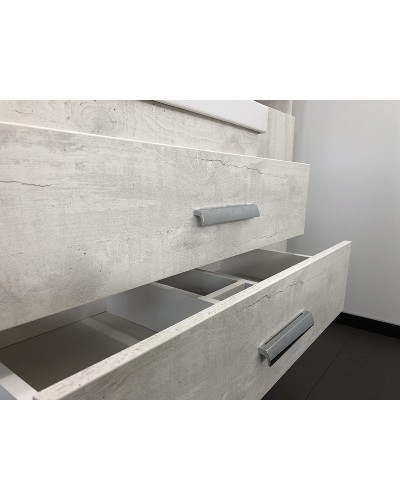 Тумба с раковиной Comforty Никосия 80 00004138839 подвесная Дуб белый