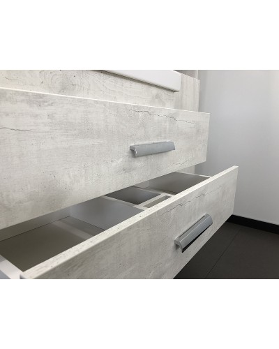 Тумба с раковиной Comforty Никосия 80 00004138839 подвесная Дуб белый