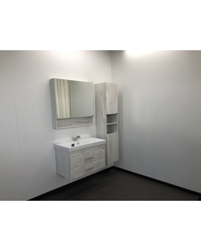 Тумба с раковиной Comforty Никосия 80 00004138839 подвесная Дуб белый
