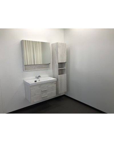 Тумба с раковиной Comforty Никосия 80 00004138839 подвесная Дуб белый