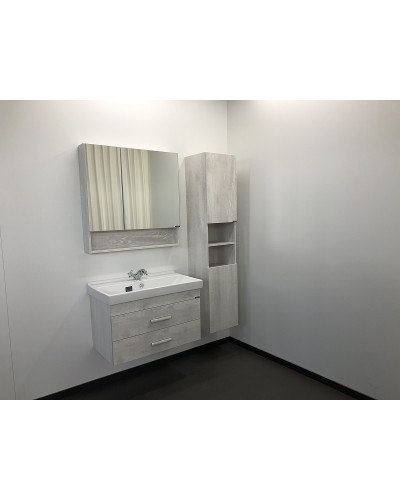 Тумба с раковиной Comforty Никосия 80 00004138839 подвесная Дуб белый