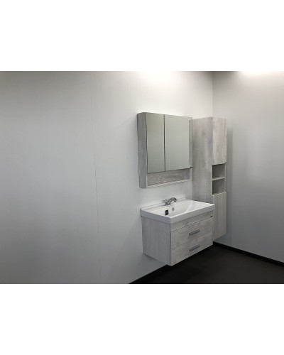 Тумба с раковиной Comforty Никосия 80 00004138839 подвесная Дуб белый