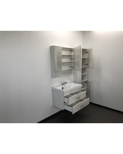 Тумба с раковиной Comforty Никосия 80 00004138839 подвесная Дуб белый