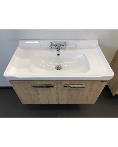 Тумба с раковиной Comforty Рига 80 00004139026 подвесная Дуб сонома