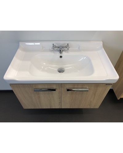 Тумба с раковиной Comforty Рига 80 00004139026 подвесная Дуб сонома