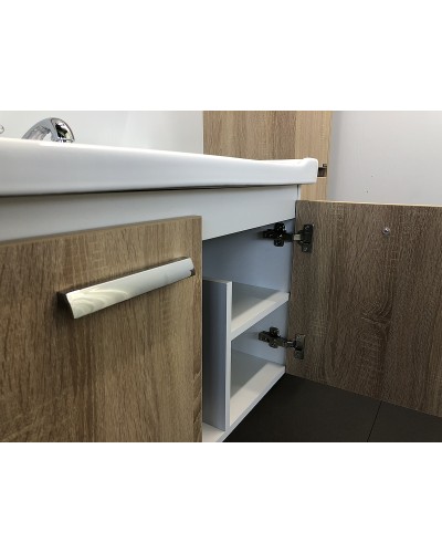 Тумба с раковиной Comforty Рига 80 00004139026 подвесная Дуб сонома